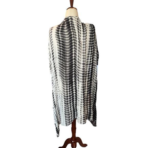 Michael Stars B&W tie-dye coverup, swim sun beach O/S - Picture 3 of 4